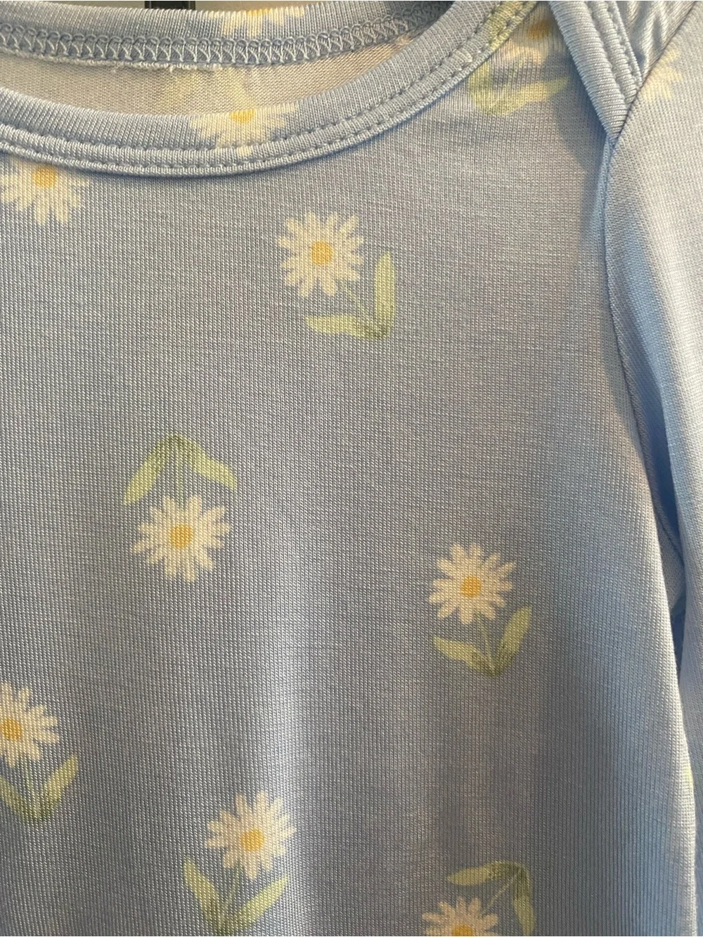 Carter's Light Blue Girl’s Daisy Print Long-Sleeve Pajama Set